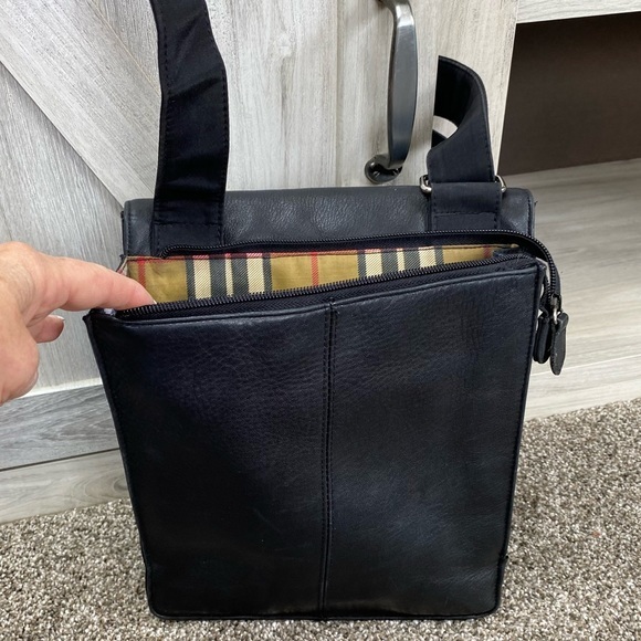 Carlo D' Santi Leather Front Flap Organizer Bag Tote Shoulder Newsboy RARE - Picture 9 of 15